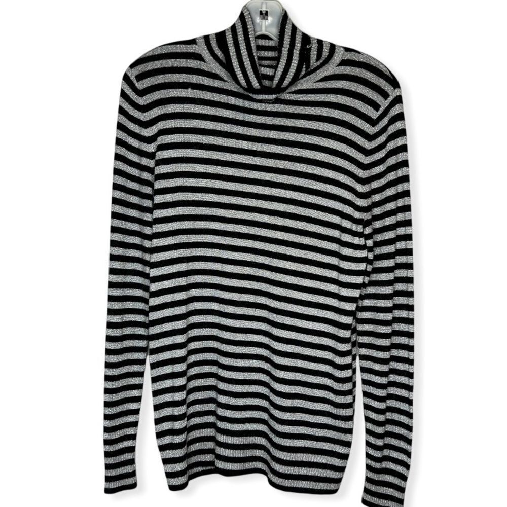 Joseph A Striped Turtleneck Sweater
